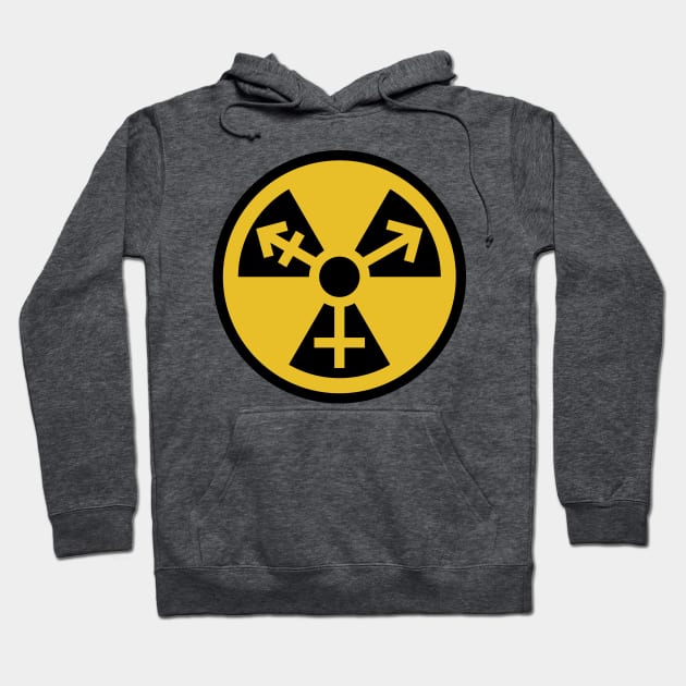 Trans Radiation - Yellow Circle Hoodie by GenderConcepts